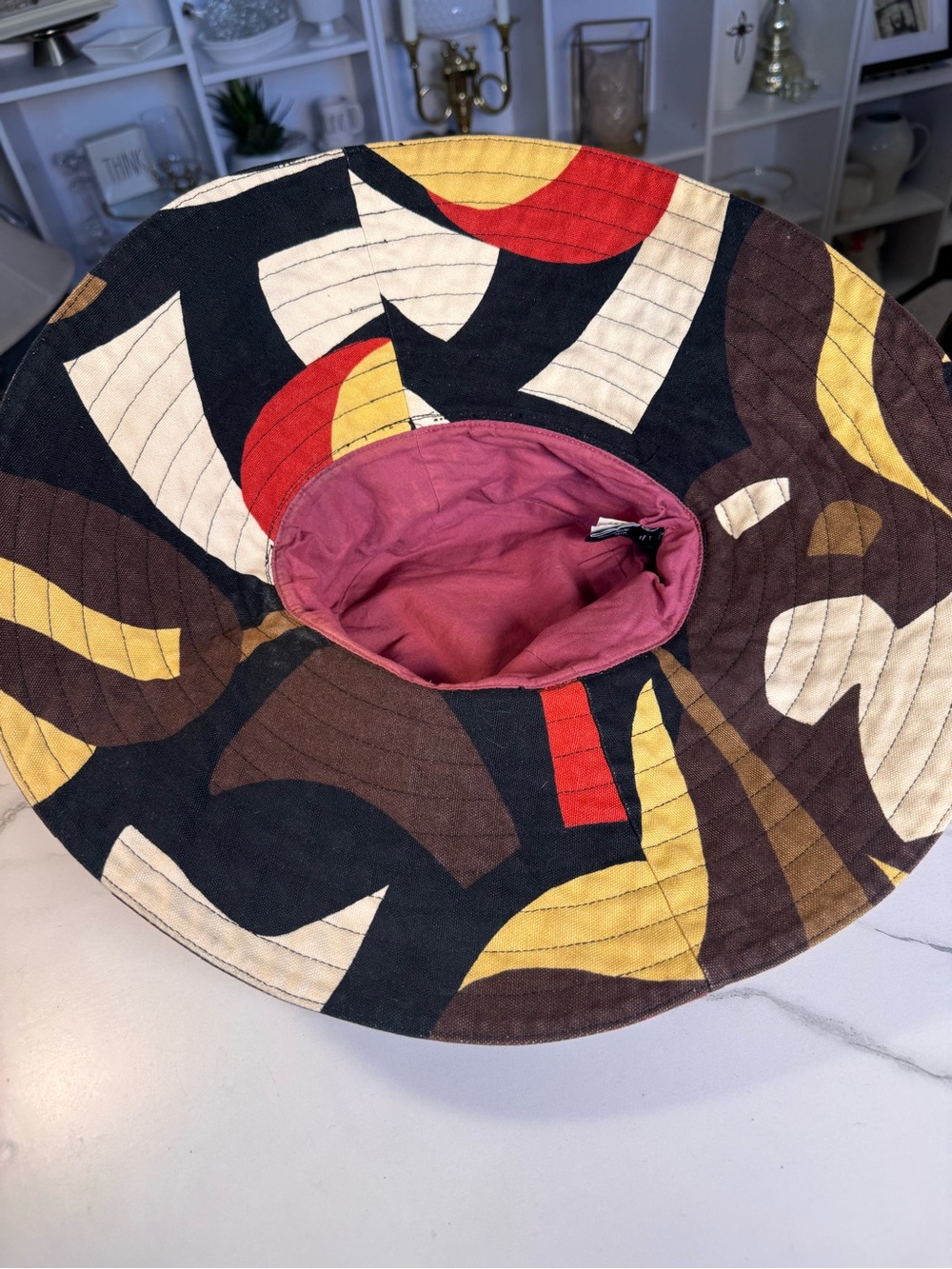 Y2K Vintage Gap Multicolor Bucket Hat with Tortoiseshell Ring Accent - Picture 4 of 7